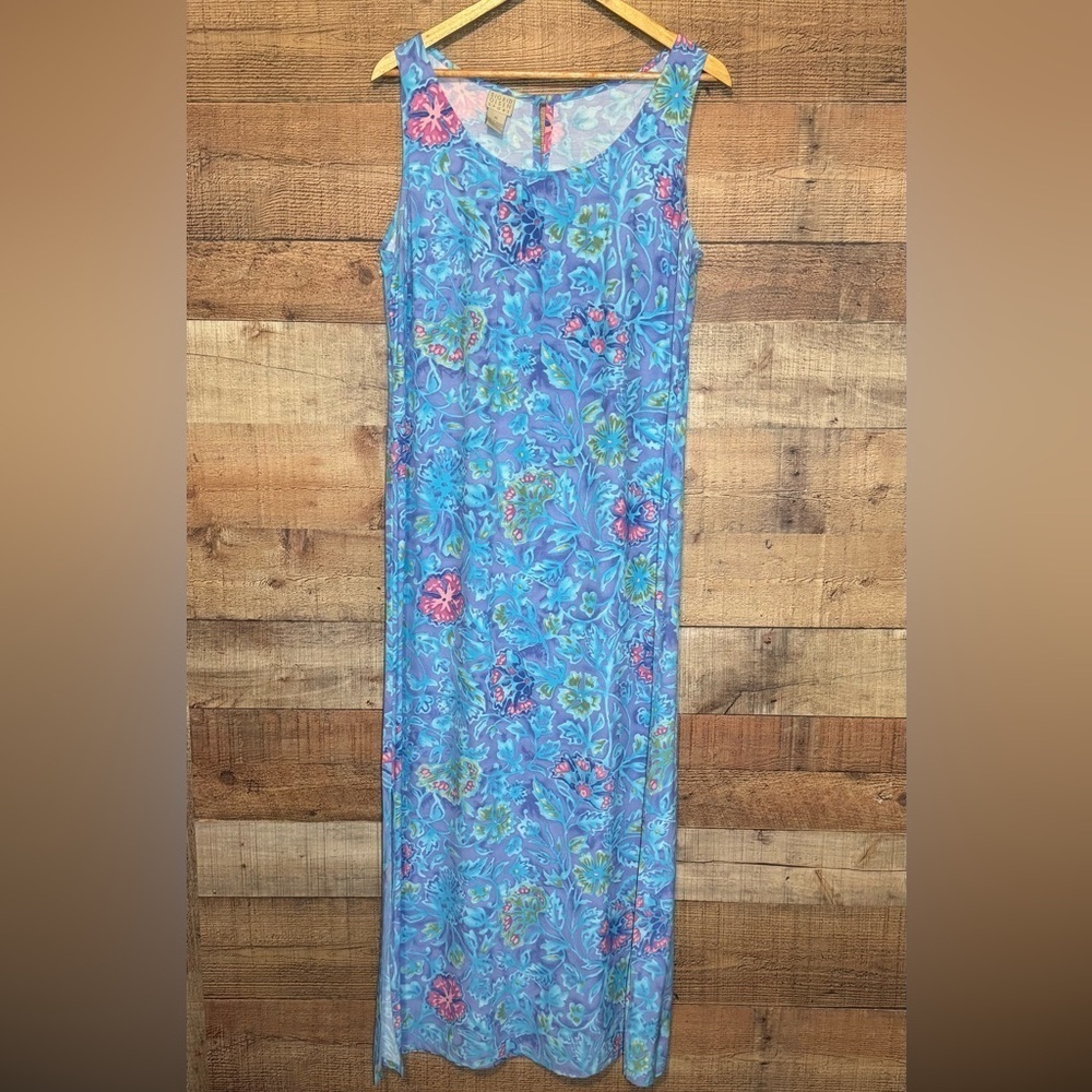 🌻 Sigrid Olsen Vintage Island Breeze Maxi Dress size 10 Cottagecore Grannycore